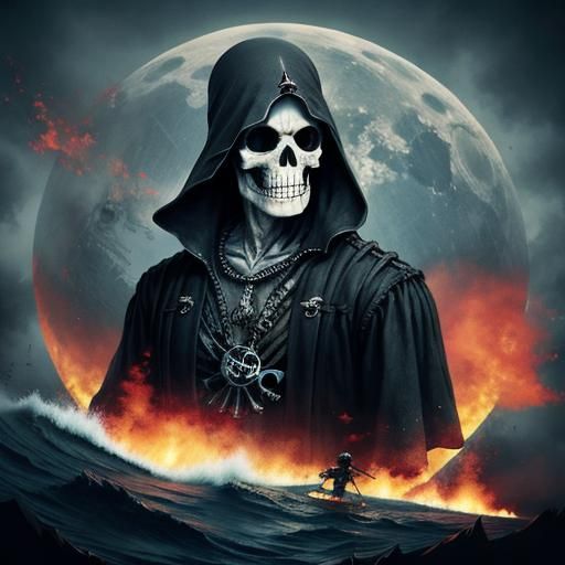 AI Interpretation of a Skull Emoji