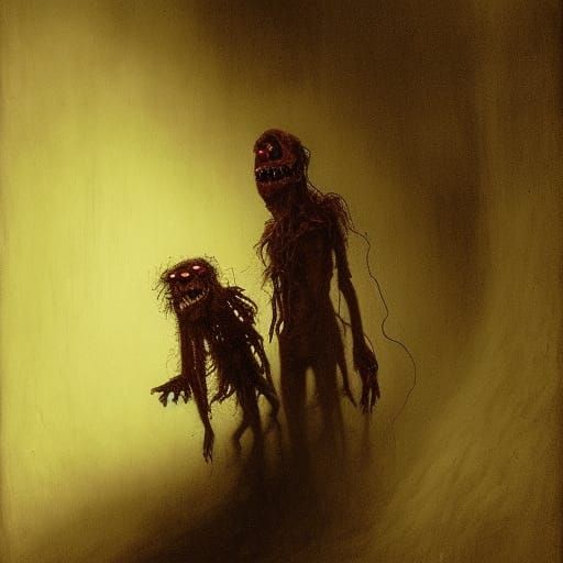 Zombie Muppets in a haunted theater.