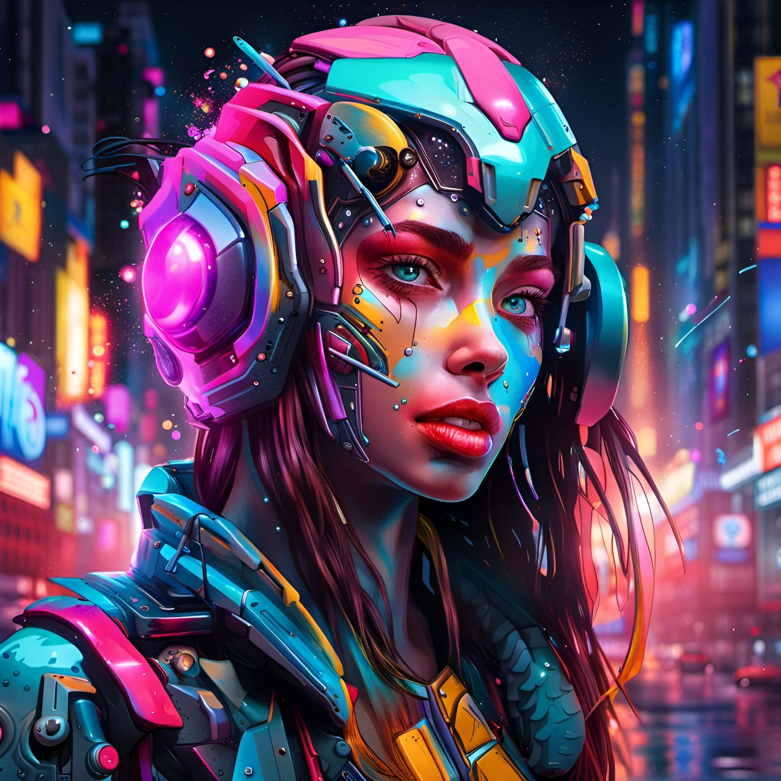 #10-Neon Dreams, Cybernetic Visions - AI Generated Artwork - NightCafe ...