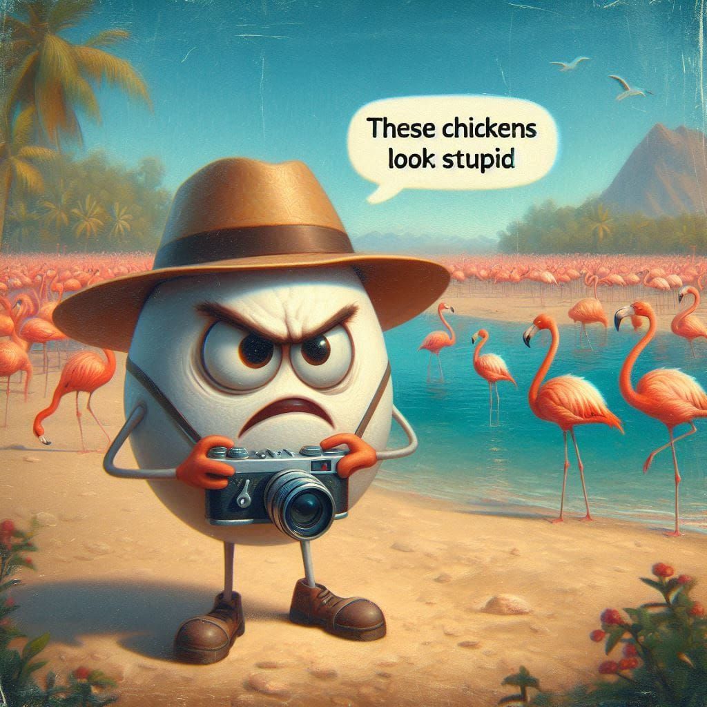 Angry Egg visits the 🦩 World Famous Flamingos 🦩 ("These ch...