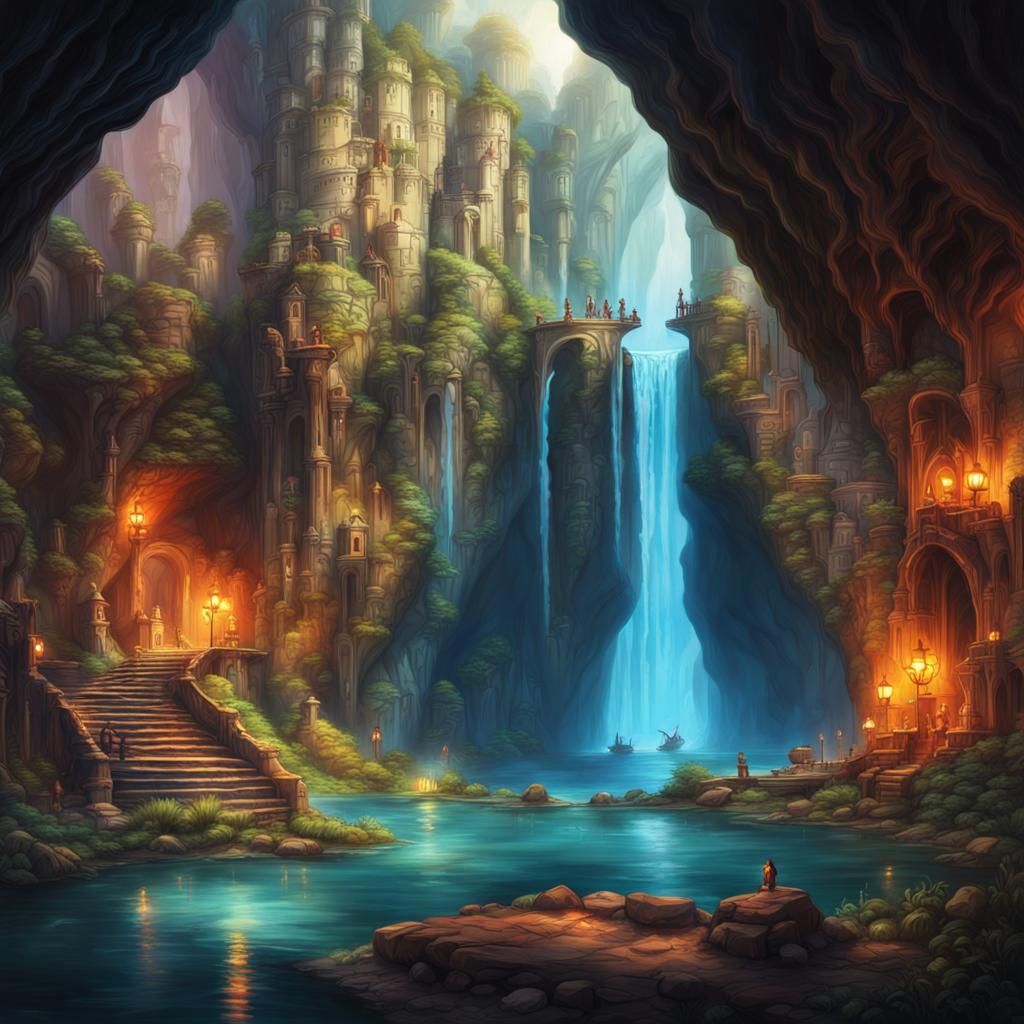 An underground city  by @Rion November