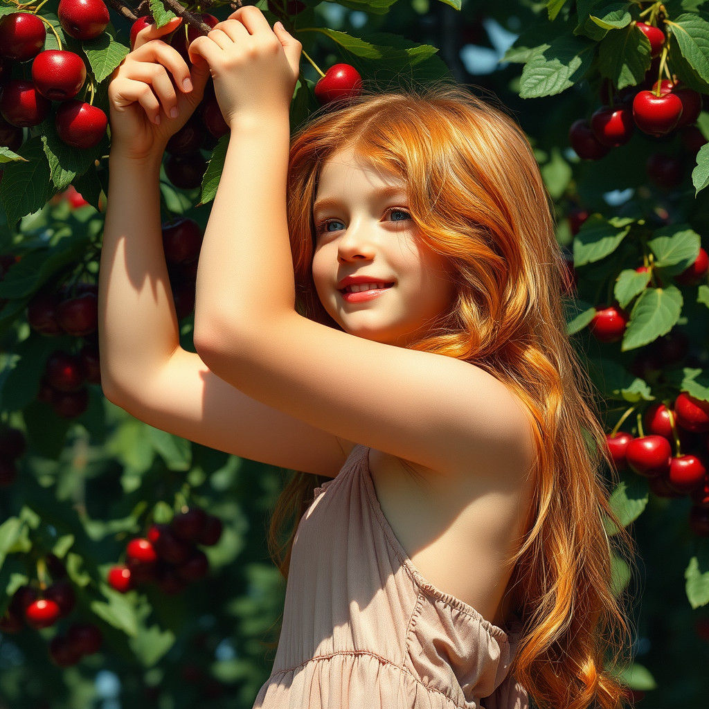 In this vivid and captivating image, we see a young, charmin...