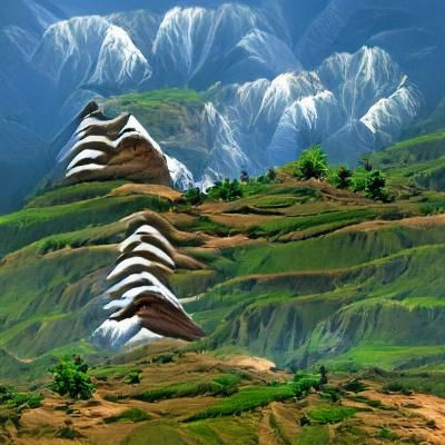 Mountain hills in nepal
