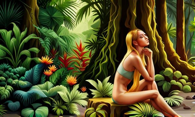 girl in jungle