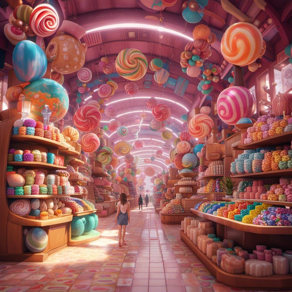 Inside of the worlds largest candy shop.   by @Jolie Wolf
