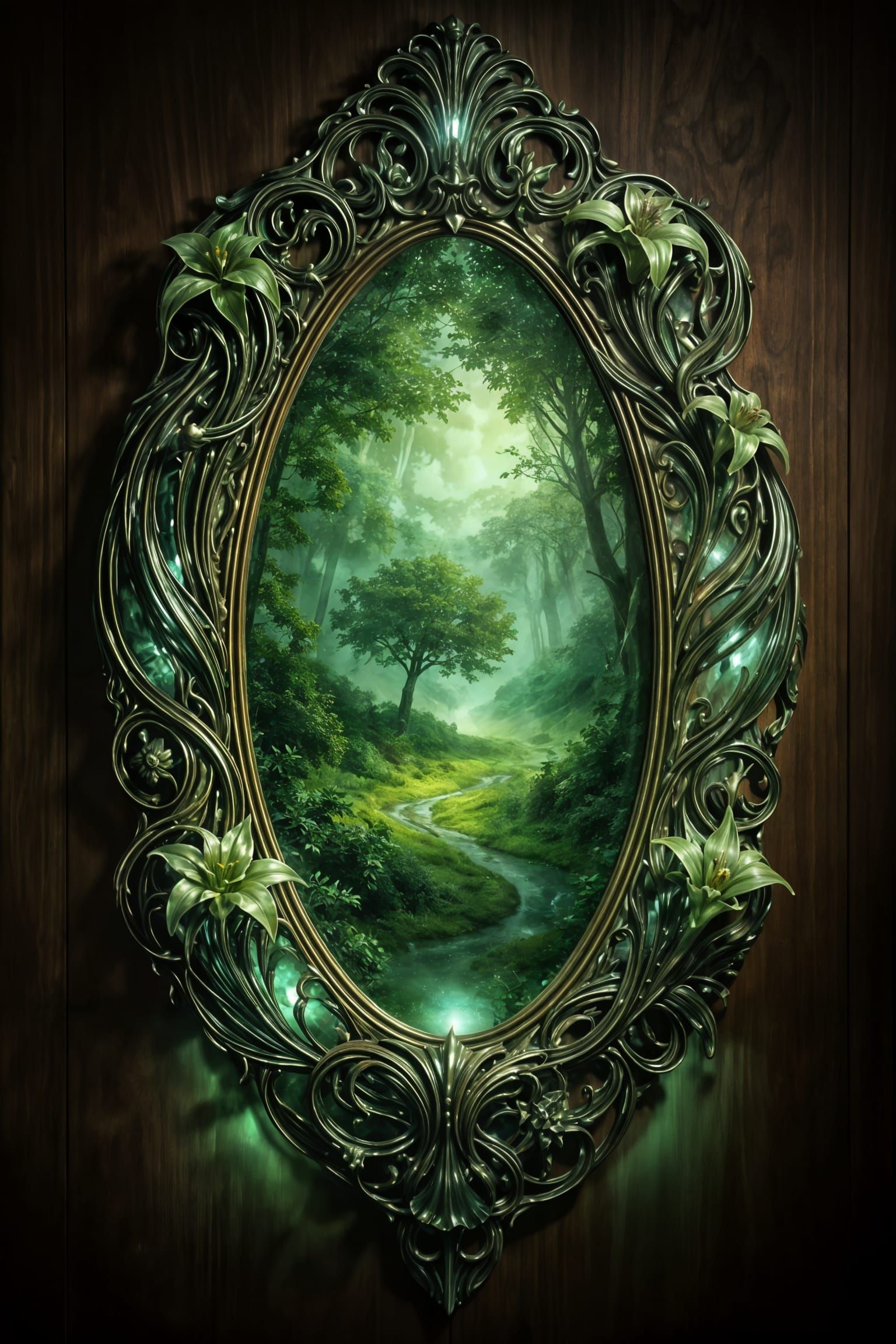 Art Nouveau mirror portal