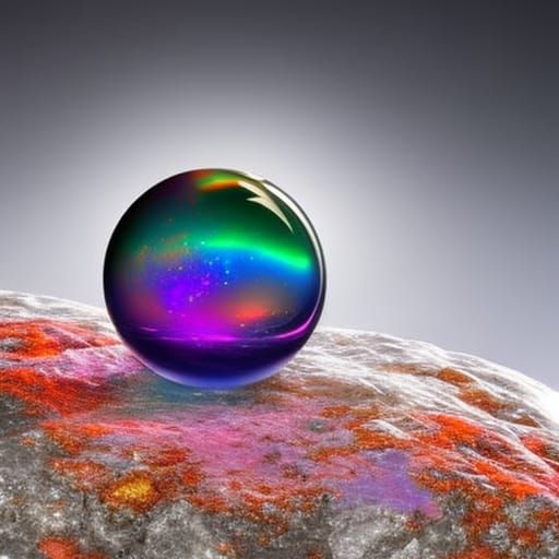 Opal crystal sphere