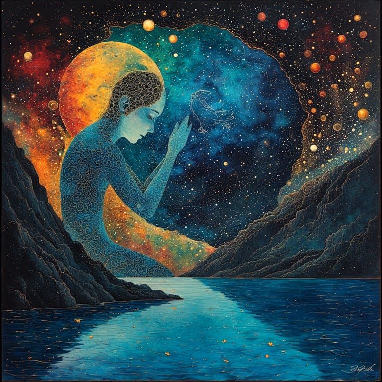 under a  majestic mountain range