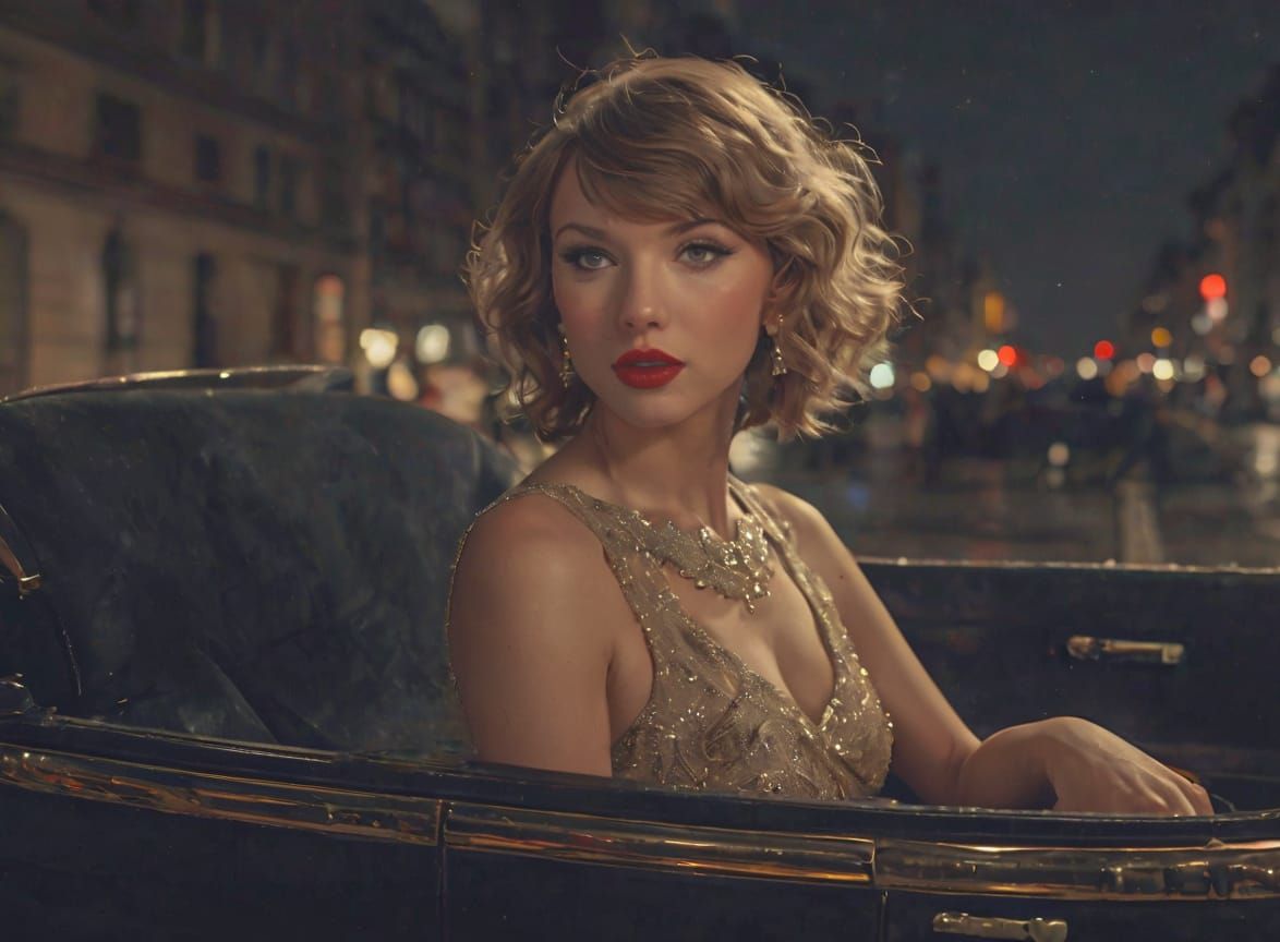 Beautiful 1920s Woman in a Car 👠👗