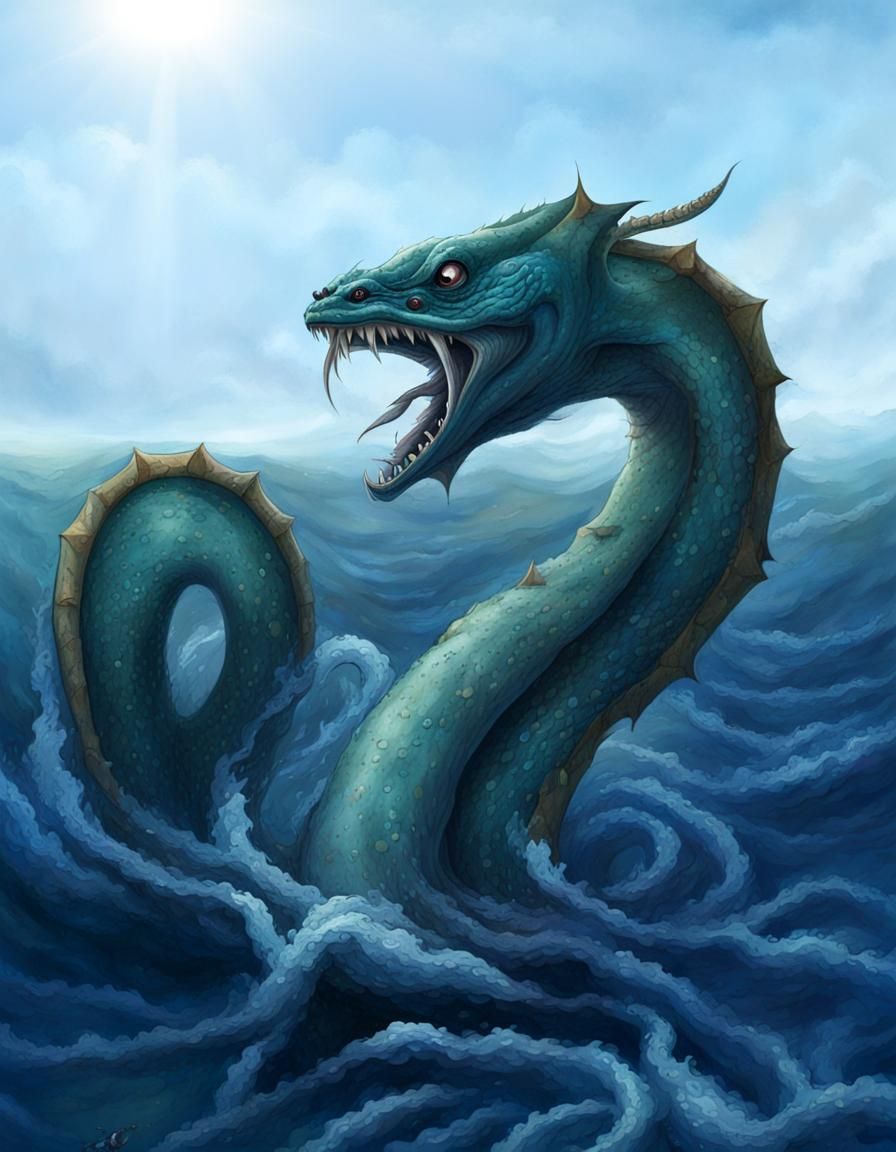 Cryptid series: the Great Sea Serpent - AI Generated Artwork ...