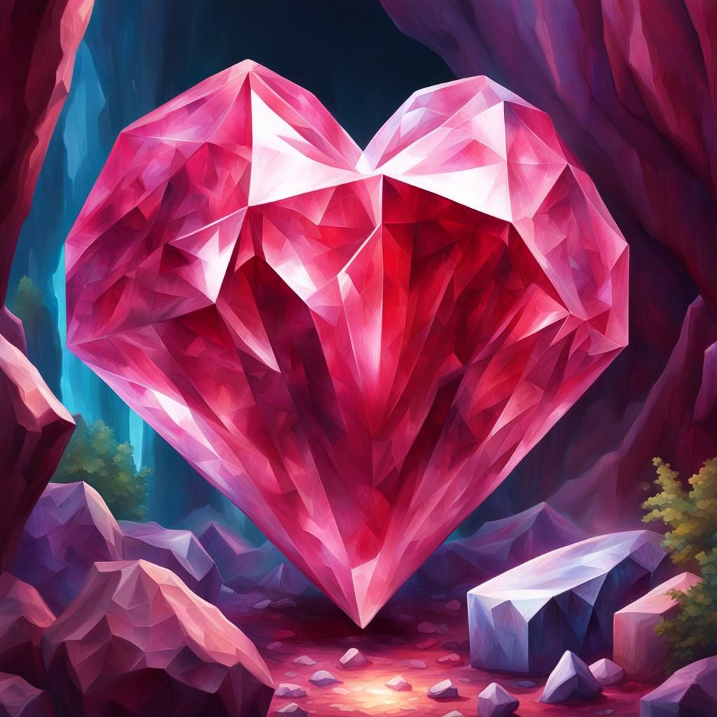Crystal Caves Heart diamond