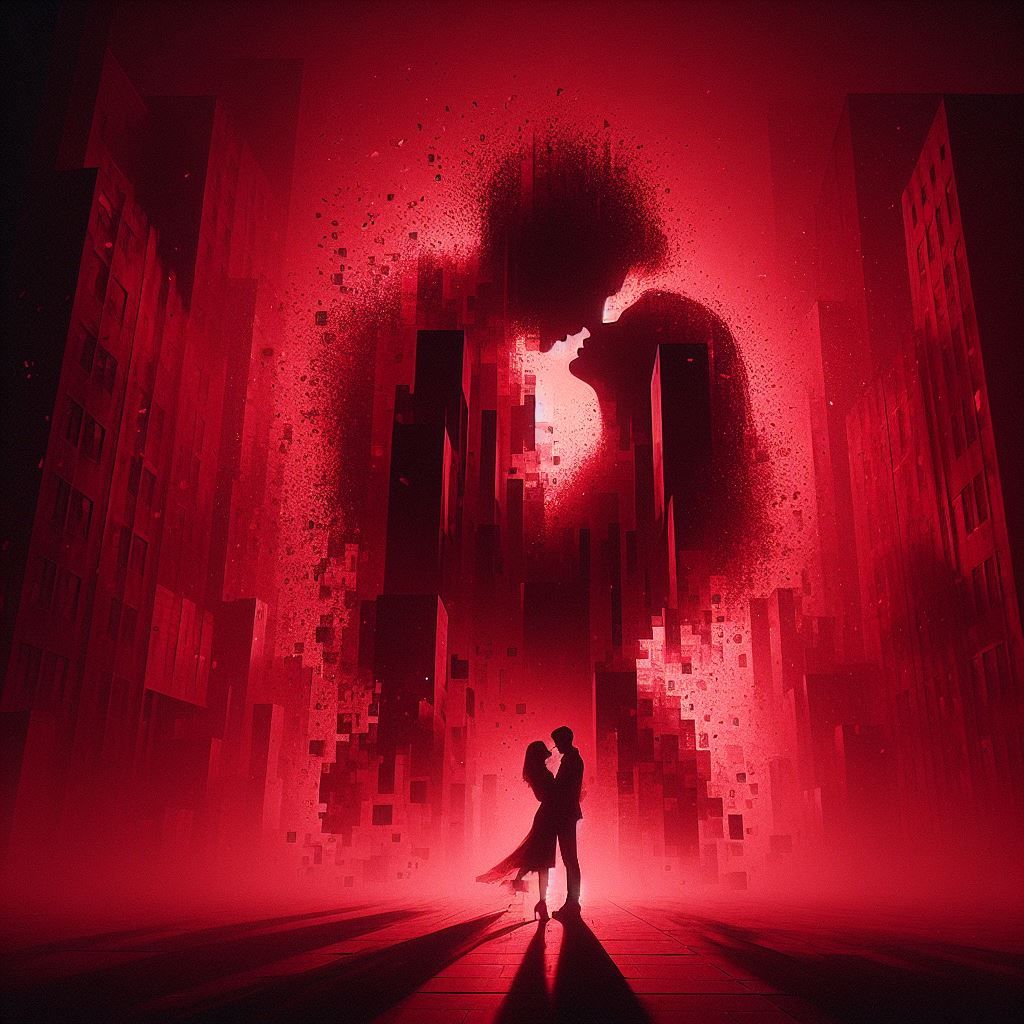 Whispers of Passion: A Couple's Red Dream