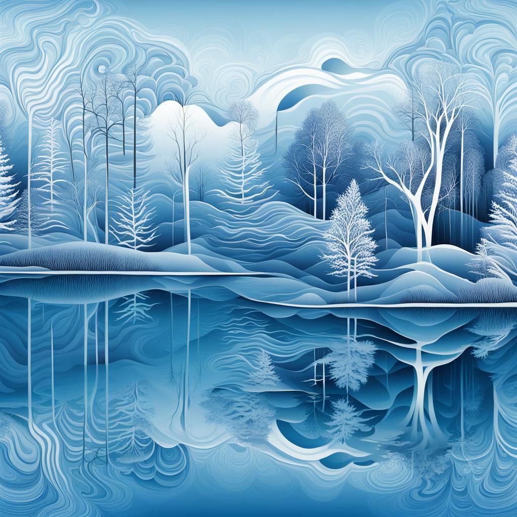 Reflecting nature. Winter vibe  by @The Marshes