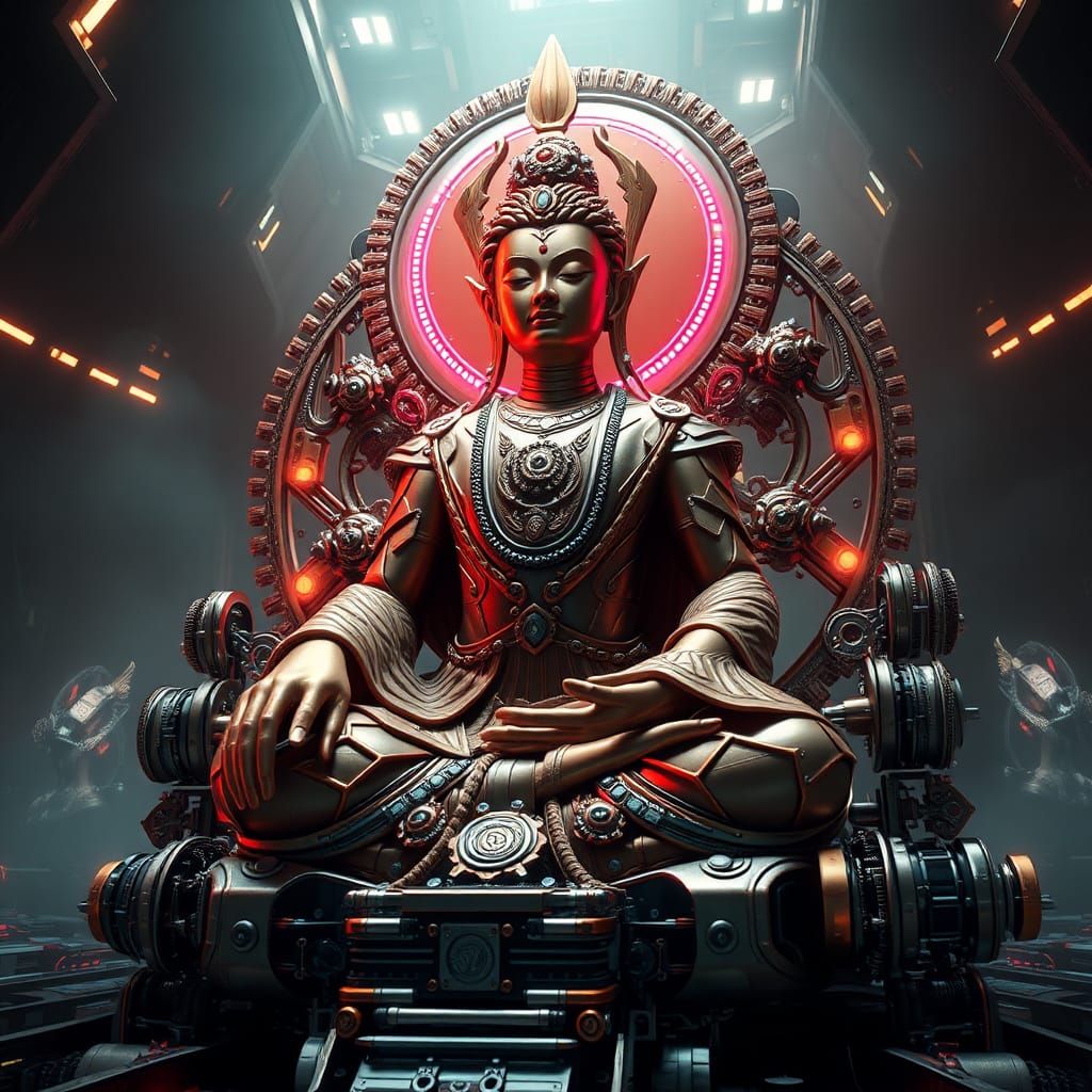Futuristic Sci-Fi Bodhisattva Mosa in 8K
