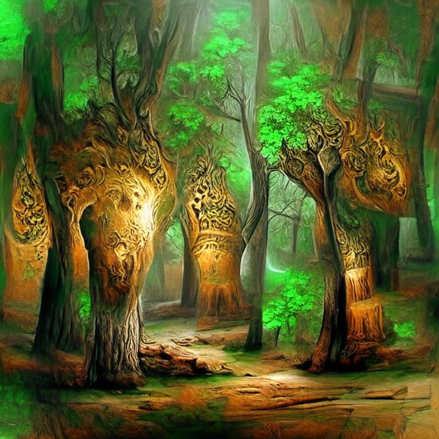 Ancient trees in the forest (2)