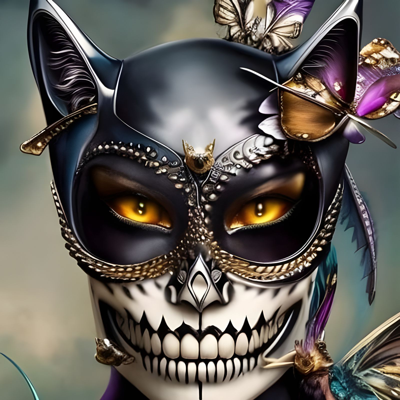 Catwoman Skull - AI Generated Artwork - NightCafe Creator