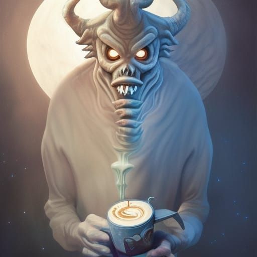 Esoteric Horrifying Starbucks Demon trying to sell you soymi...