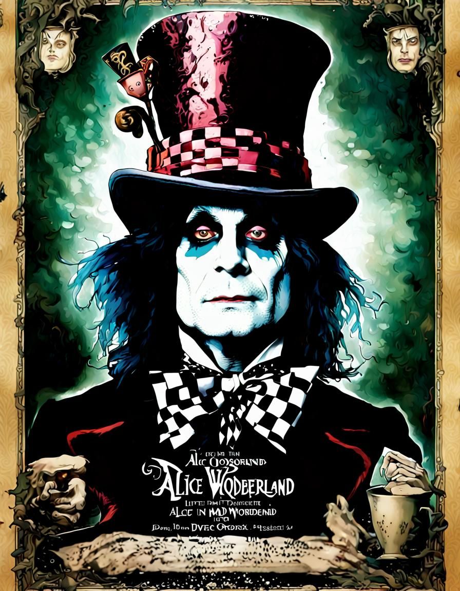 Ozzy Osbourne as the Mad Hatter... again - AI Generated Artwork ...