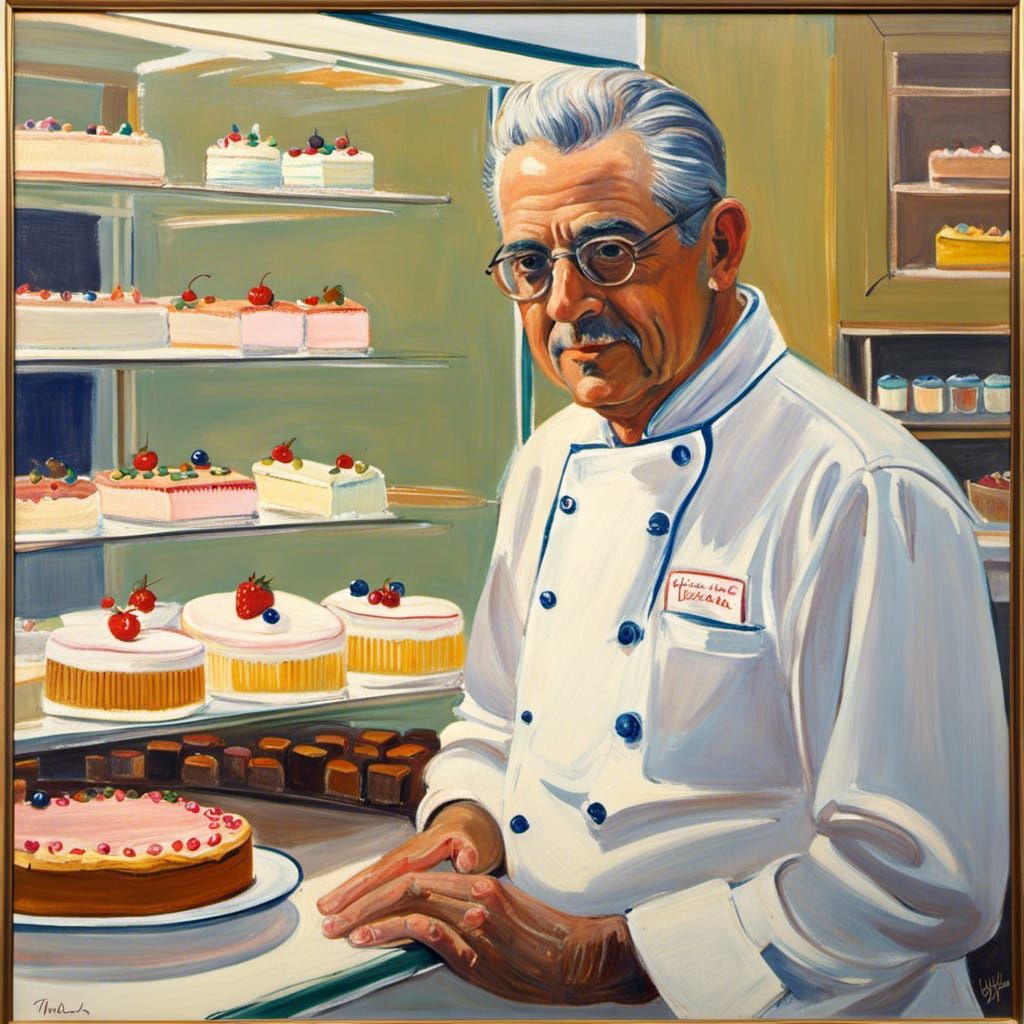 2 Cake painter Wayne Thiebaud is cake baker... ... in his ow...
