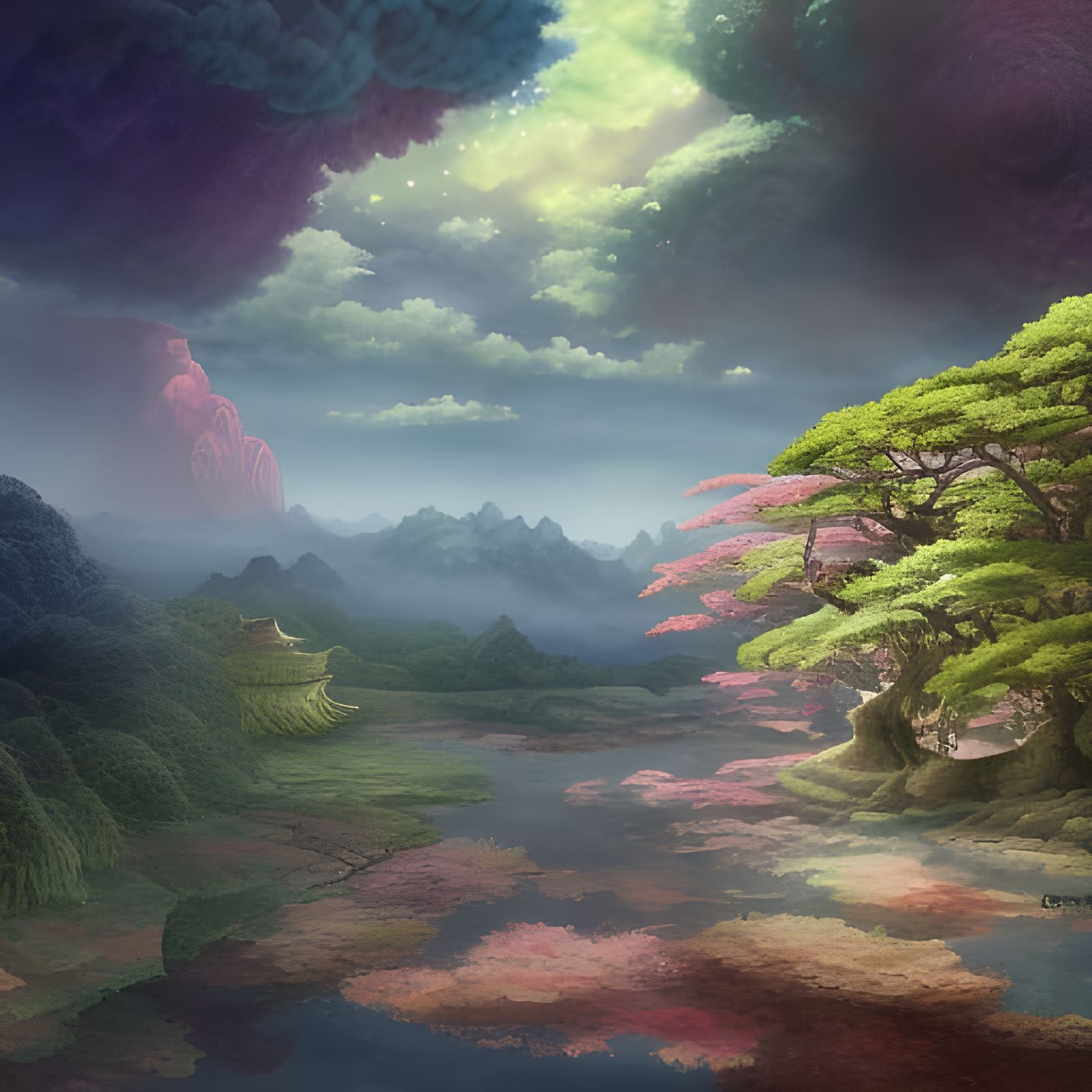 Cherry valley AI Generated Artwork NightCafe Creator