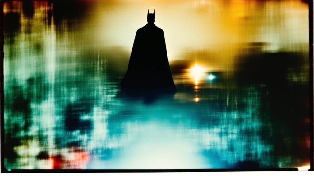 Batman in a Moebius-Inspired Cinematic Film Still