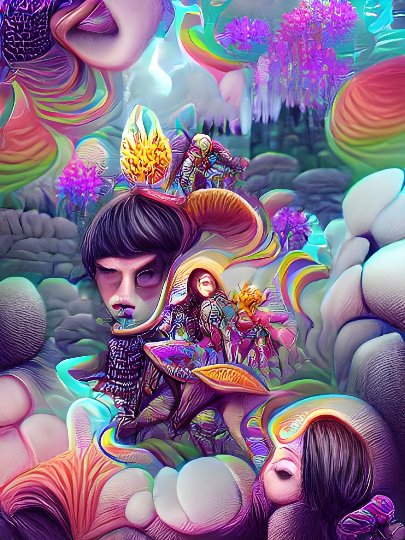 Psychedelic Fantasy Illustration - AI Generated Artwork - NightCafe Creator