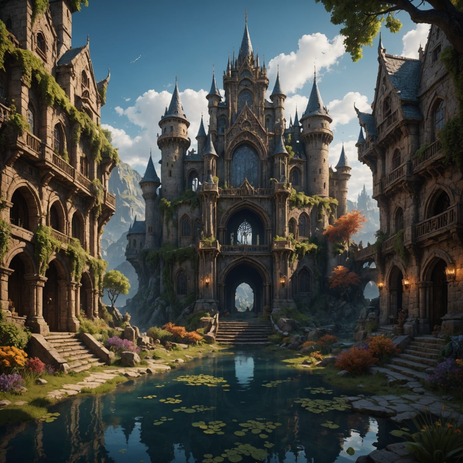 Fiery Water Horse in Detailed Matte Painting