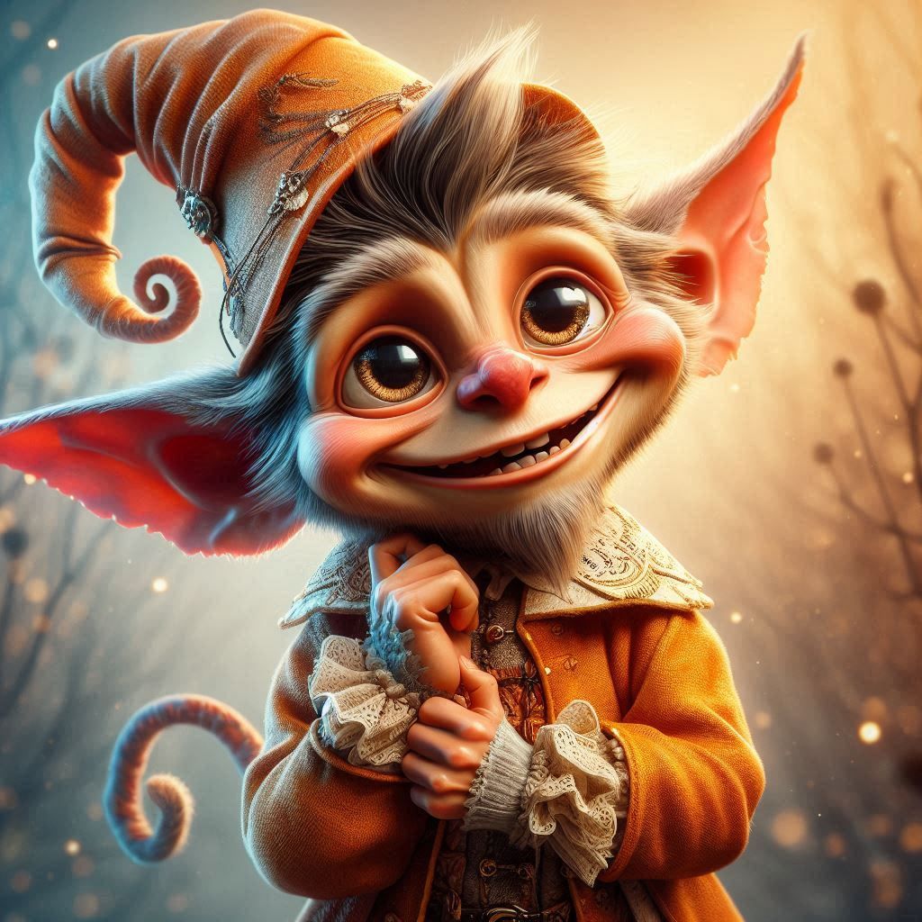 adorable fairy-tale fantasy creature portrait..