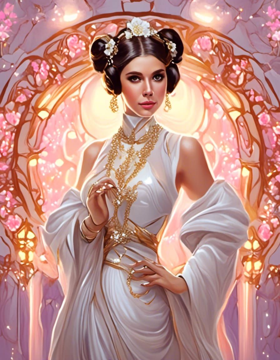 Rococo Princess Leia <lora:Artistic 1:1.0>