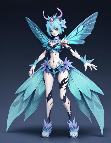 Light hot girl style butterfly theme monster character(cute ...
