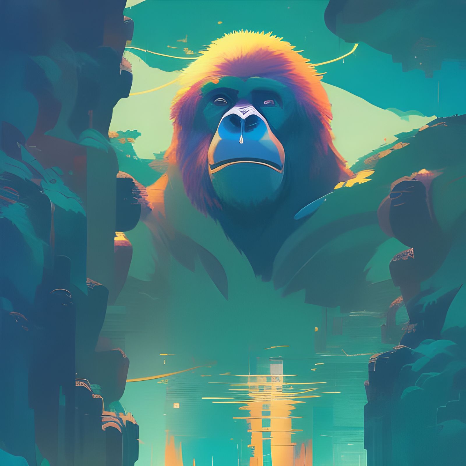 Harambe In Heaven AI Generated Artwork NightCafe Creator