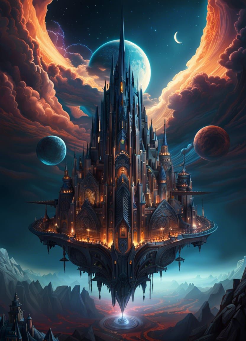 Descent of the dark city  by @Darklogos