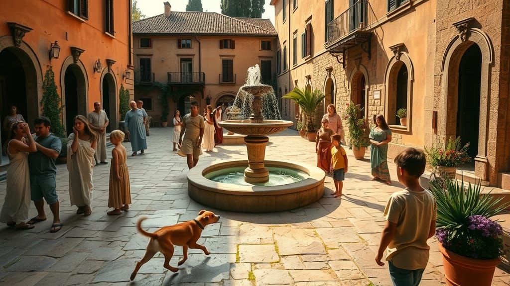 Courtyard in Roman times