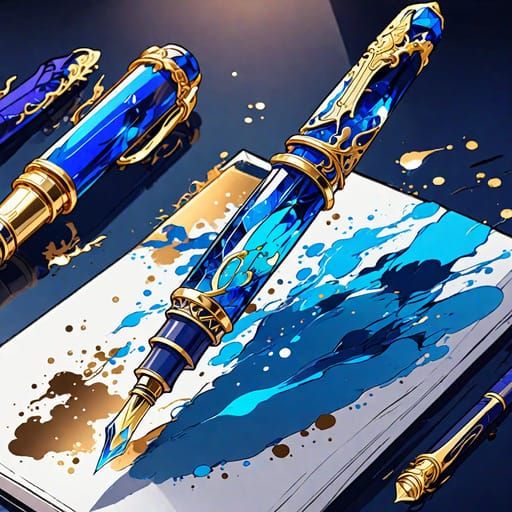 Crystal-Bodied Fountain Pens
