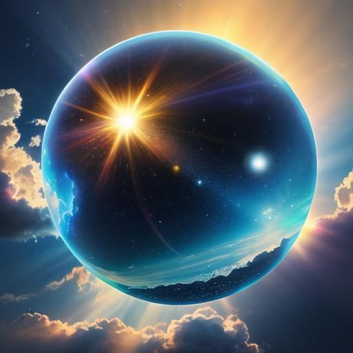 Nebula in a glass ball