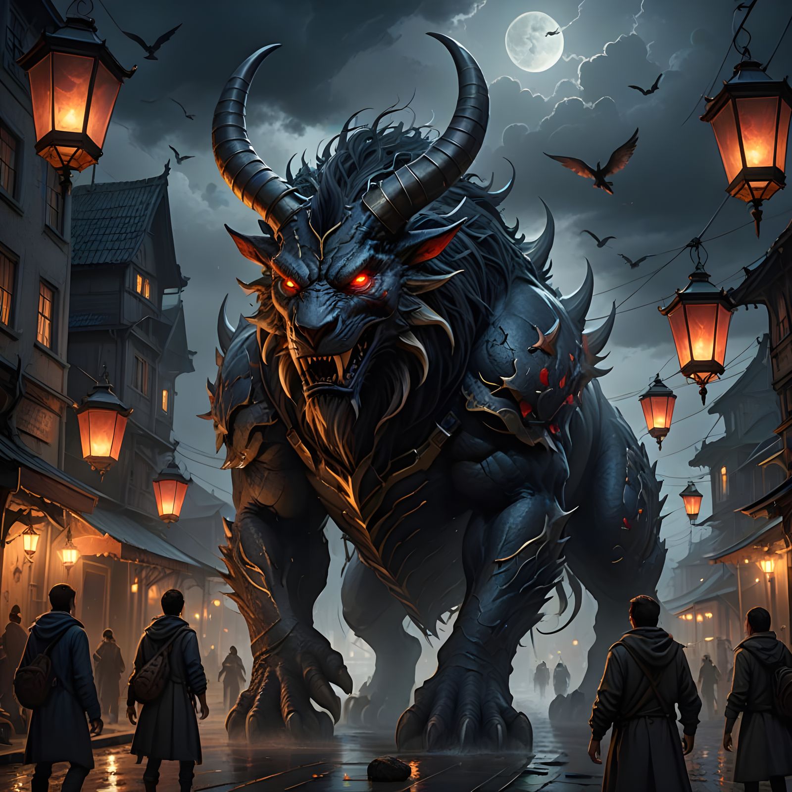 Protective Fantasy Beast in Twilight: Cinematic Concept Art