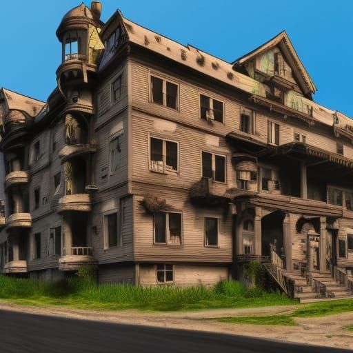 Ghostly Creepy motel