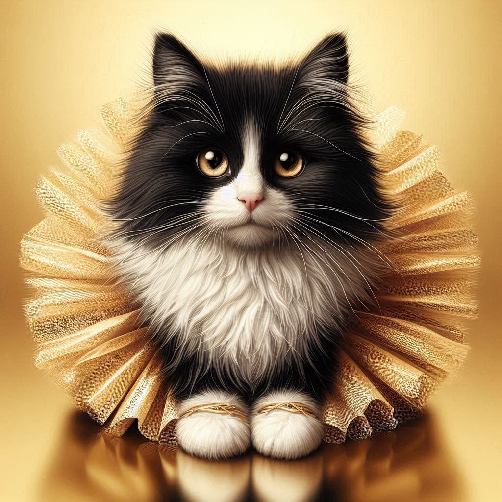 cute cat ballerina cat