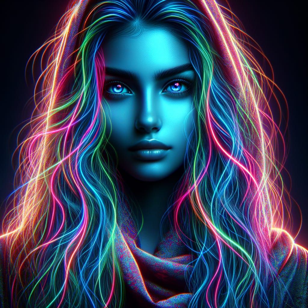 Neon portrait