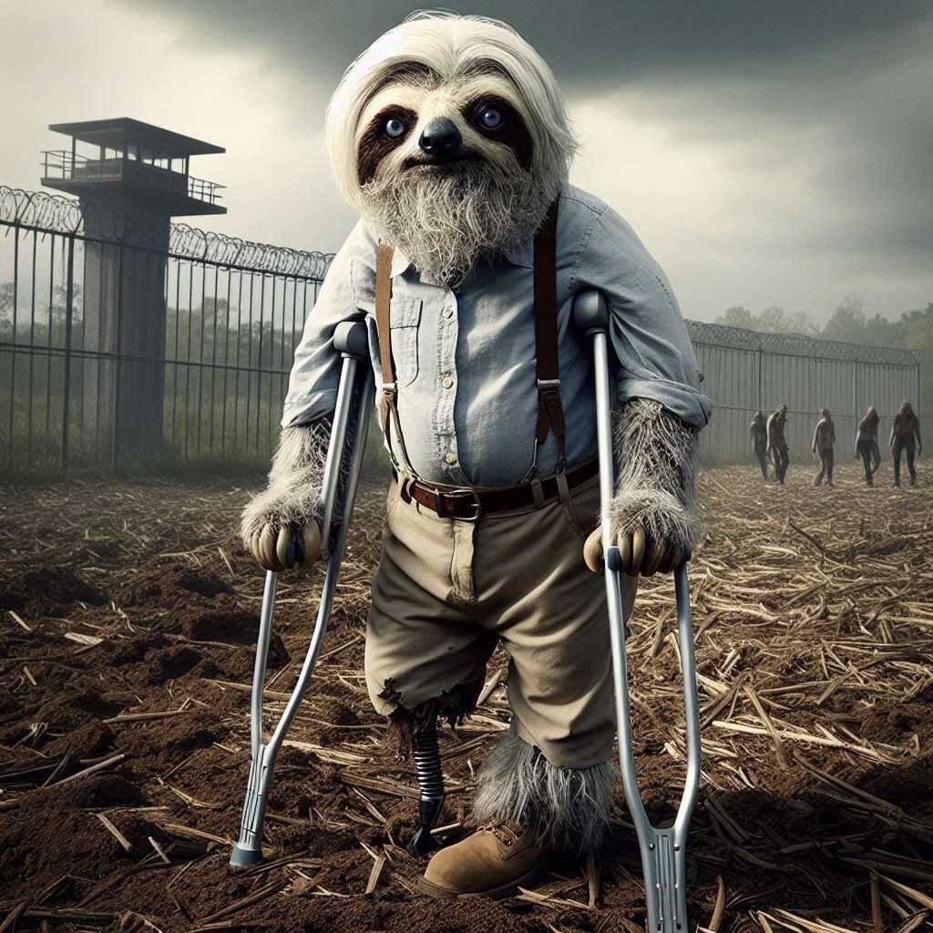 Sloth Wilson as Hershsloth Greene, in “The Walking Dead”