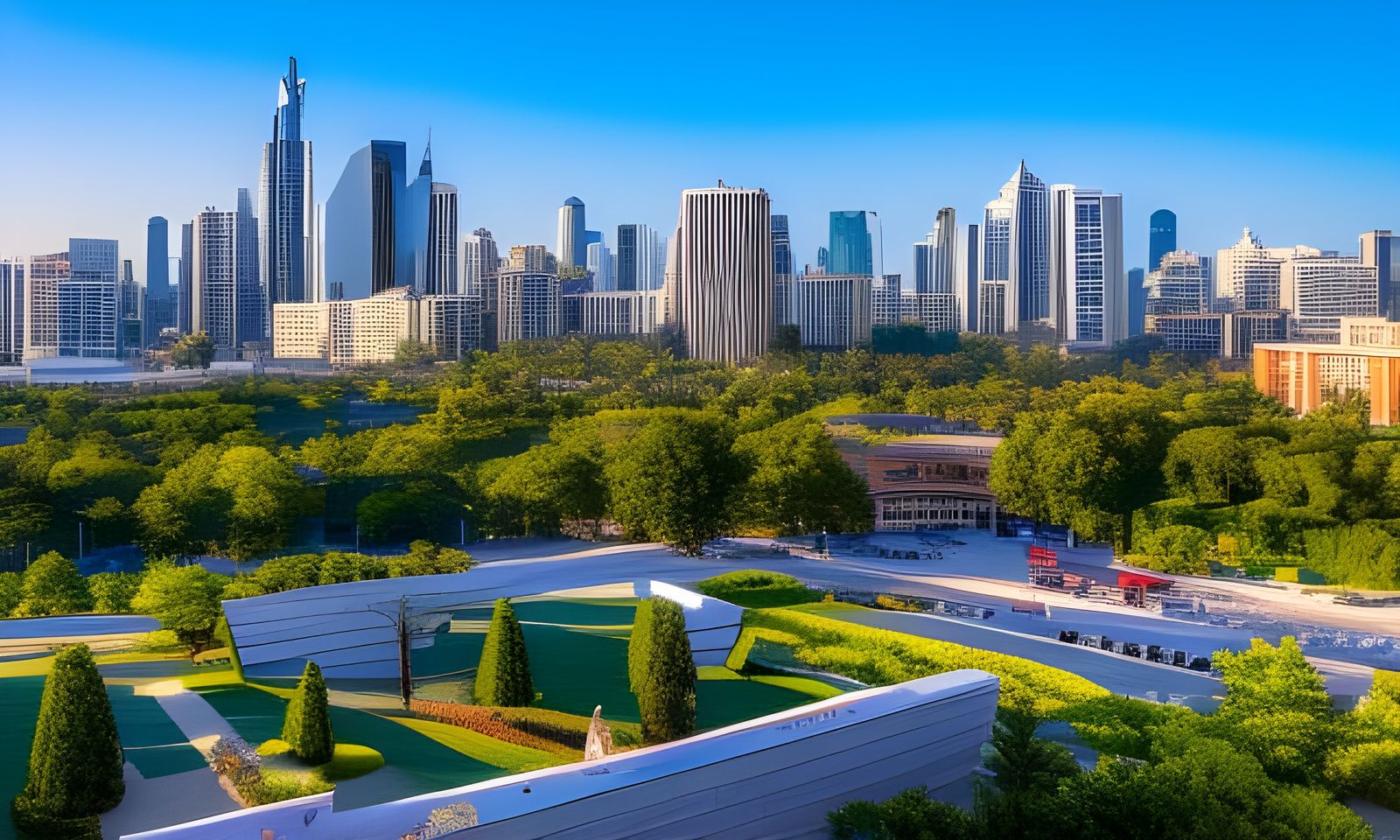 smart futuristic city park and pedestrian 15