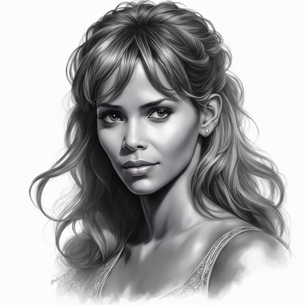 colorful Pencil sketch of A beautiful Asian Princess