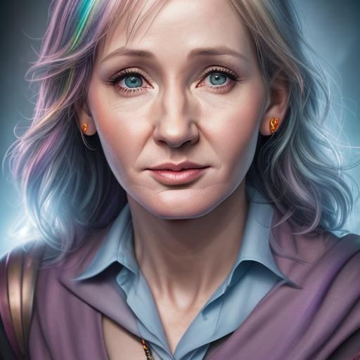 jk rowling as Rainbow Noahide Superhero Queen Celebrity - AI Generated ...