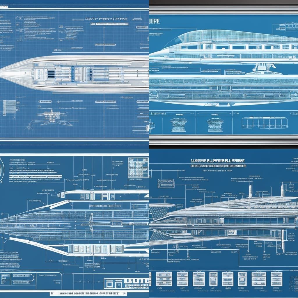 Blueprints of a starship  2