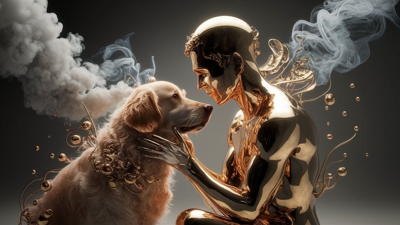 Man with Golden Retriever ... by definitions of GRK_Astronomer