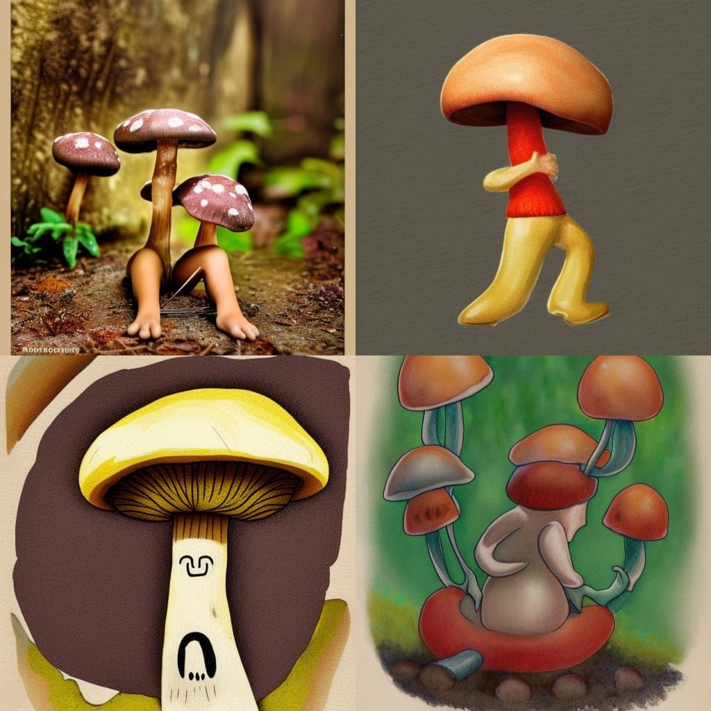 Mushroom Person - AI Generated Artwork - NightCafe Creator