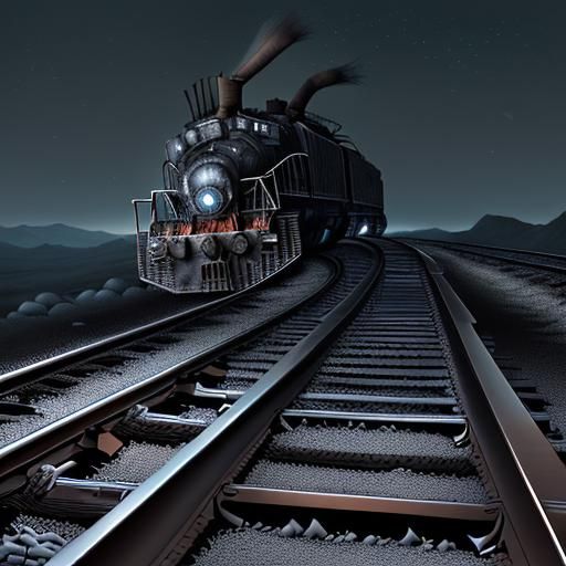 on twisted track., a fearsome sight,Steel clashed with claw,...