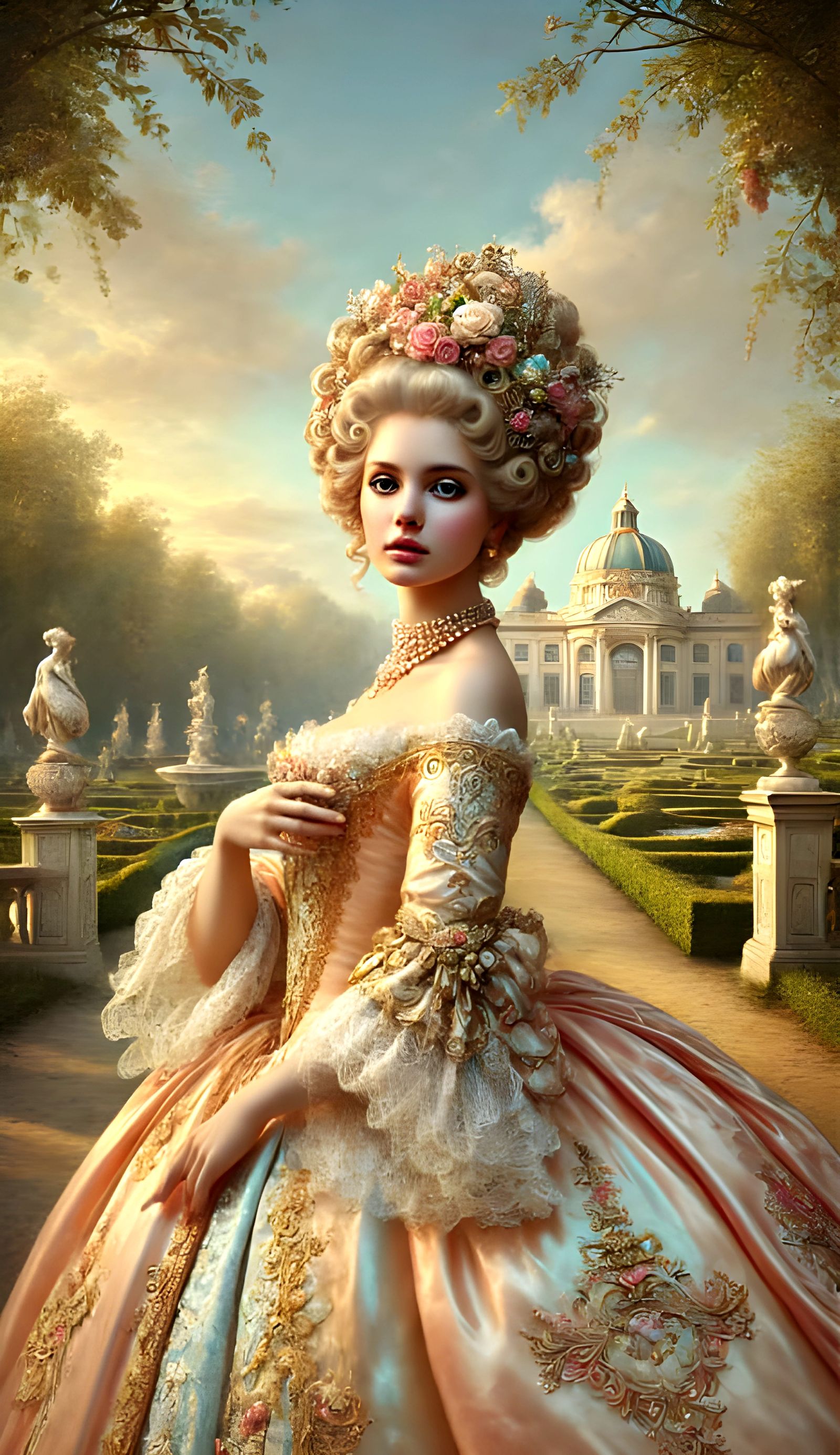 Baroque Rococo Portrait  by @Purple Witch