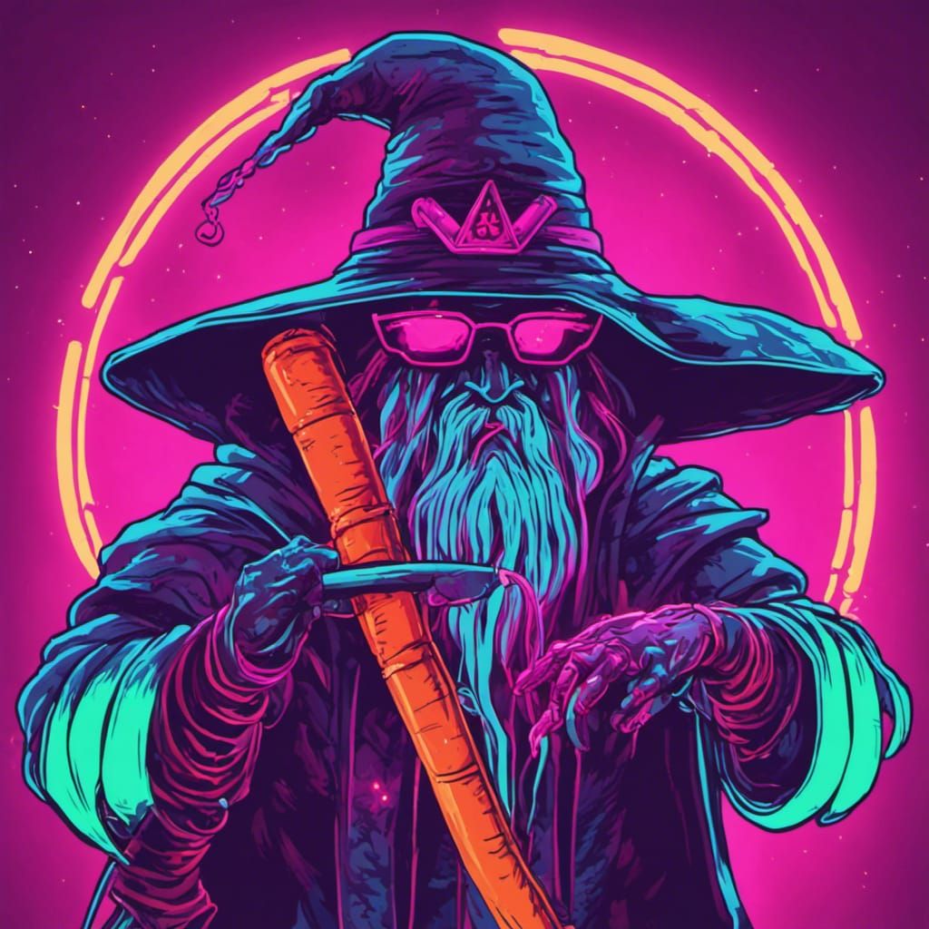 The celestial Carrot Wizard prepares for epic Vegan warfare!
