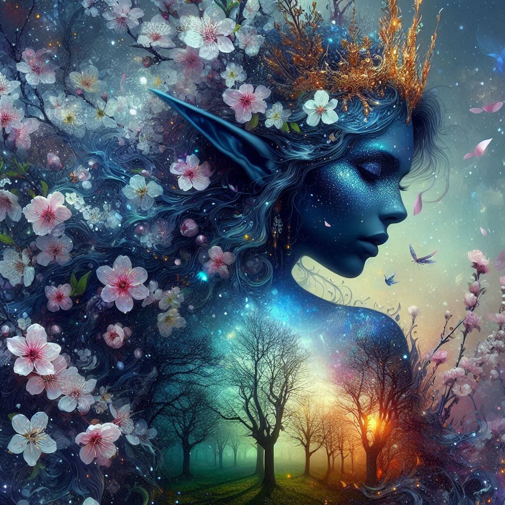 Double exposure portrait